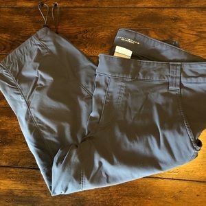 Columbia grey crop hiking pants. Size 14.